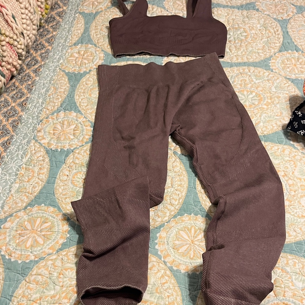 JoyLab Ribbed Apparel in Rich Brown